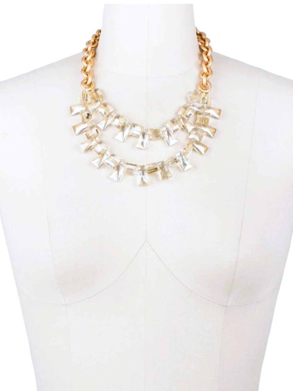Saachi - Spectrum Layered Crystal Necklace - OS